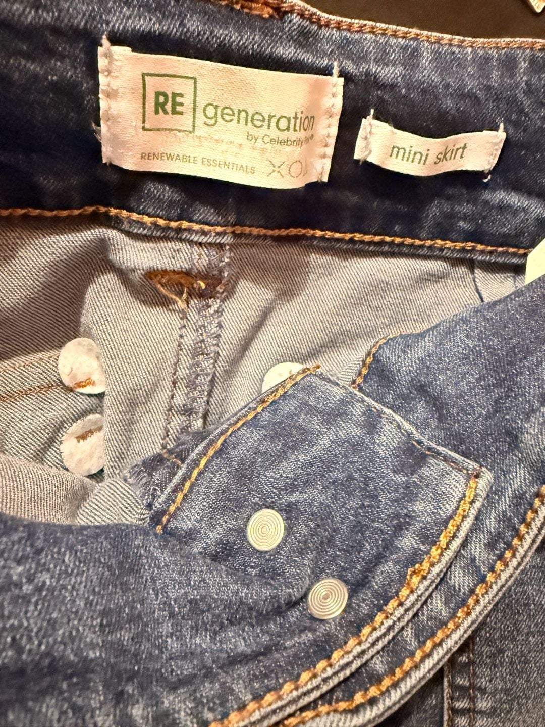 RE Generation by Celebrity Pink Denim Mini Skirt Size 9/29 Blue 7