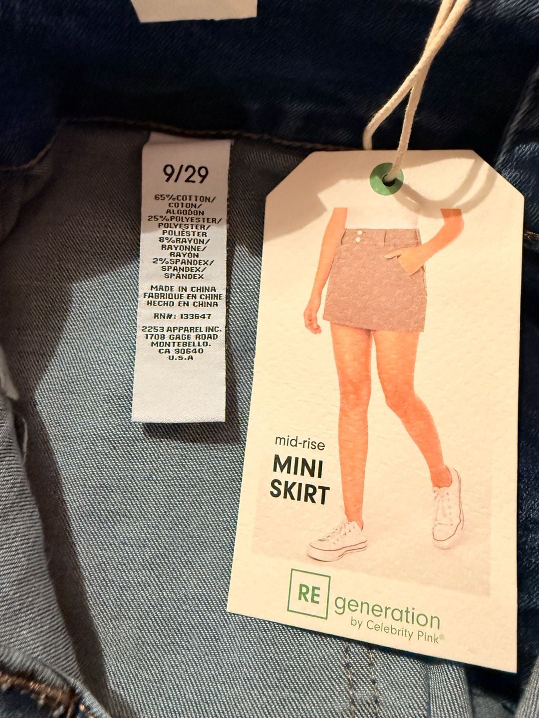 RE Generation by Celebrity Pink Denim Mini Skirt Size 9/29 Blue 8
