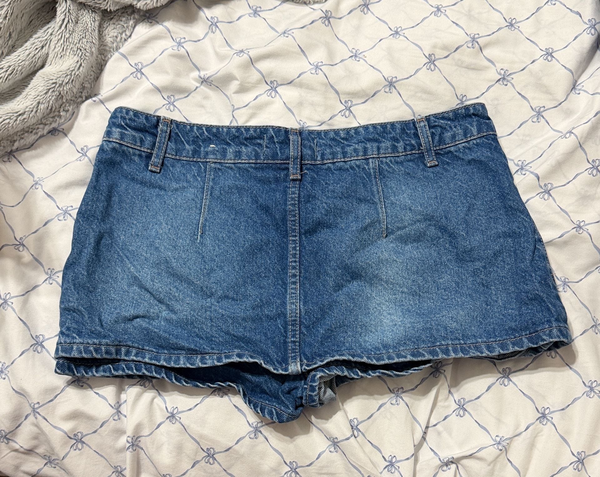 Free People Galivanting Denim Skort (Women) 4