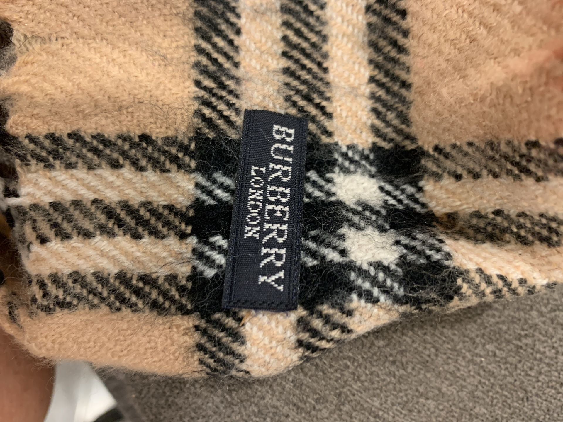 Burberry London Classic Check Nova Check Cashmere Scarf Tan 4