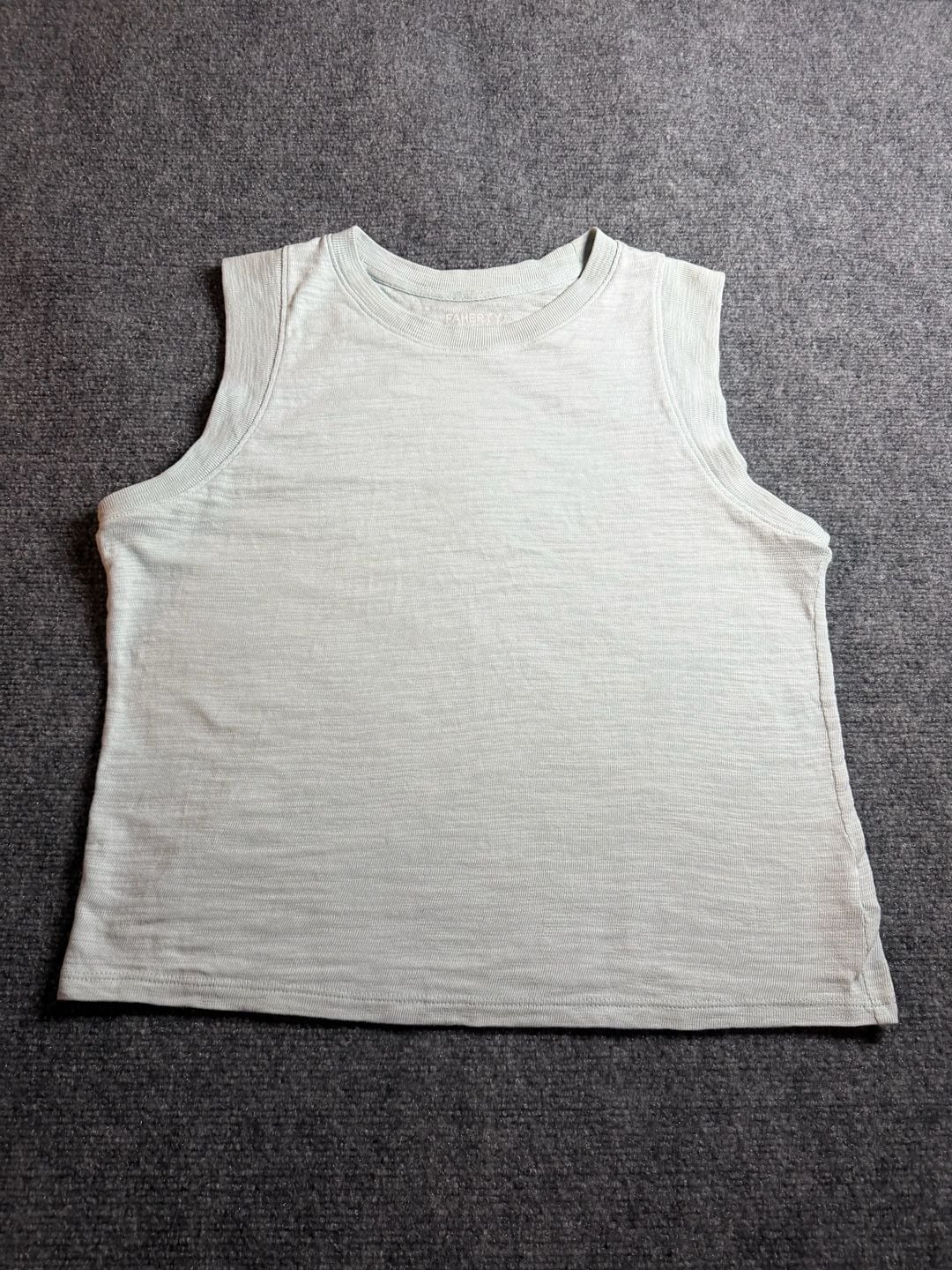 Faherty Sunwashed Tank Top Light Blue Organic Cotton 2