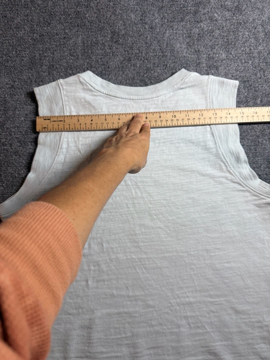 Faherty Sunwashed Tank Top Light Blue Organic Cotton 7