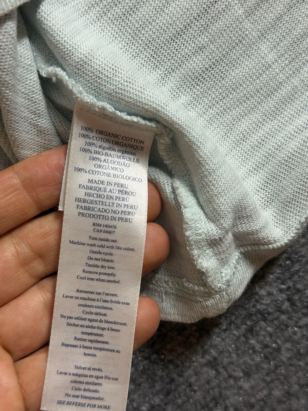 Faherty Sunwashed Tank Top Light Blue Organic Cotton 8