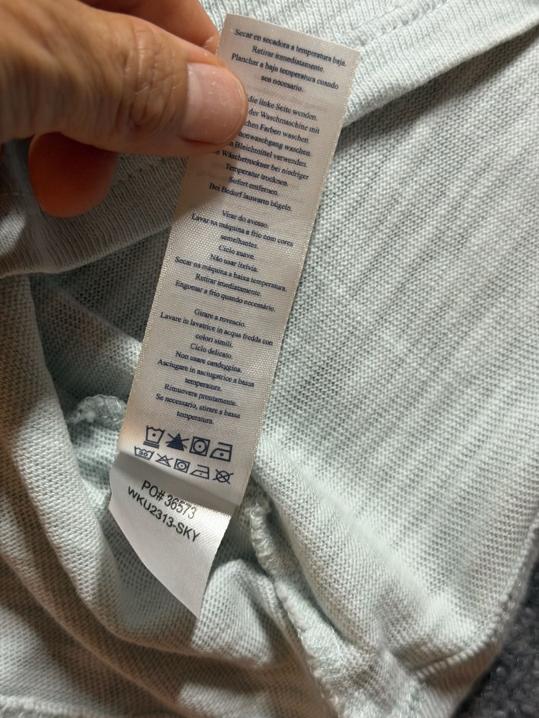 Faherty Sunwashed Tank Top Light Blue Organic Cotton 9