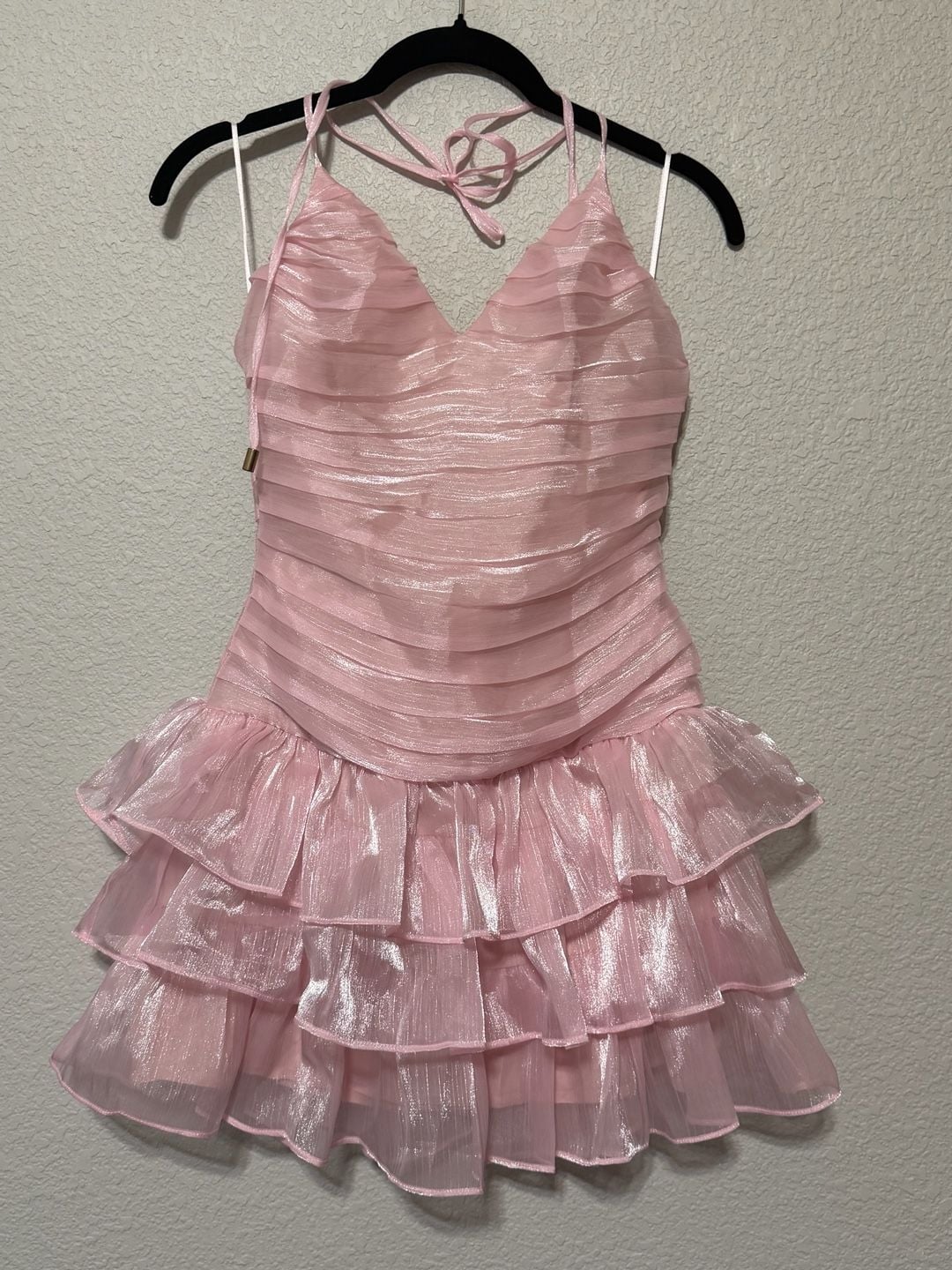 NWT- Party At The Disco Halter Mini Dress Pink 5