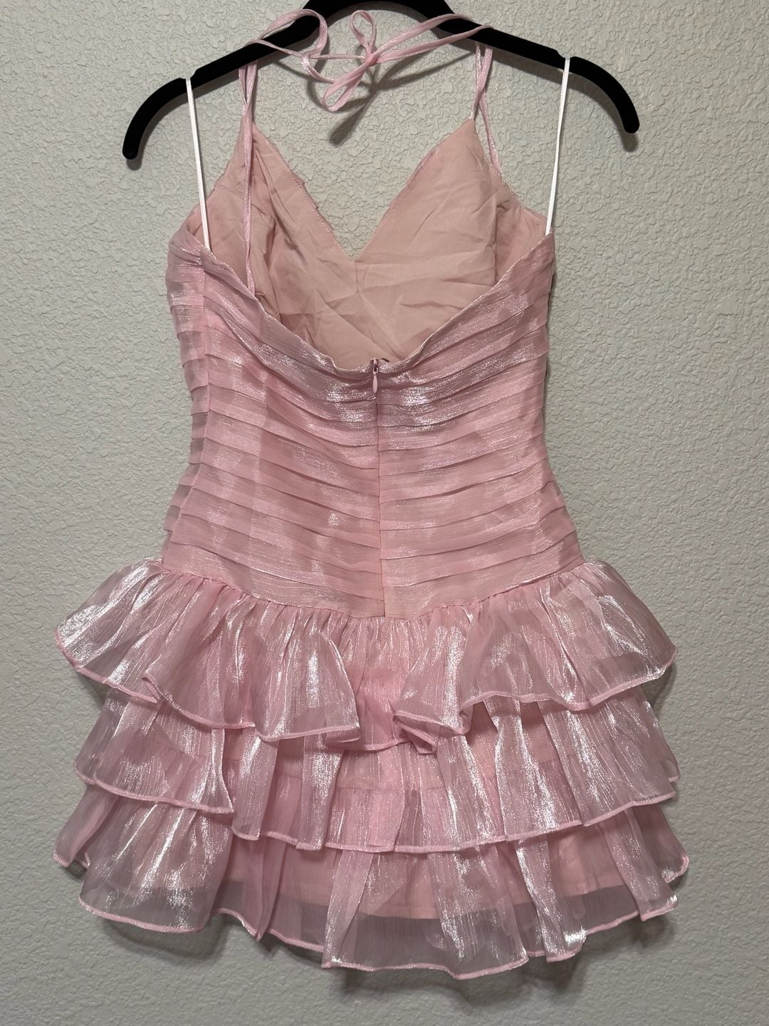 NWT- Party At The Disco Halter Mini Dress Pink 9