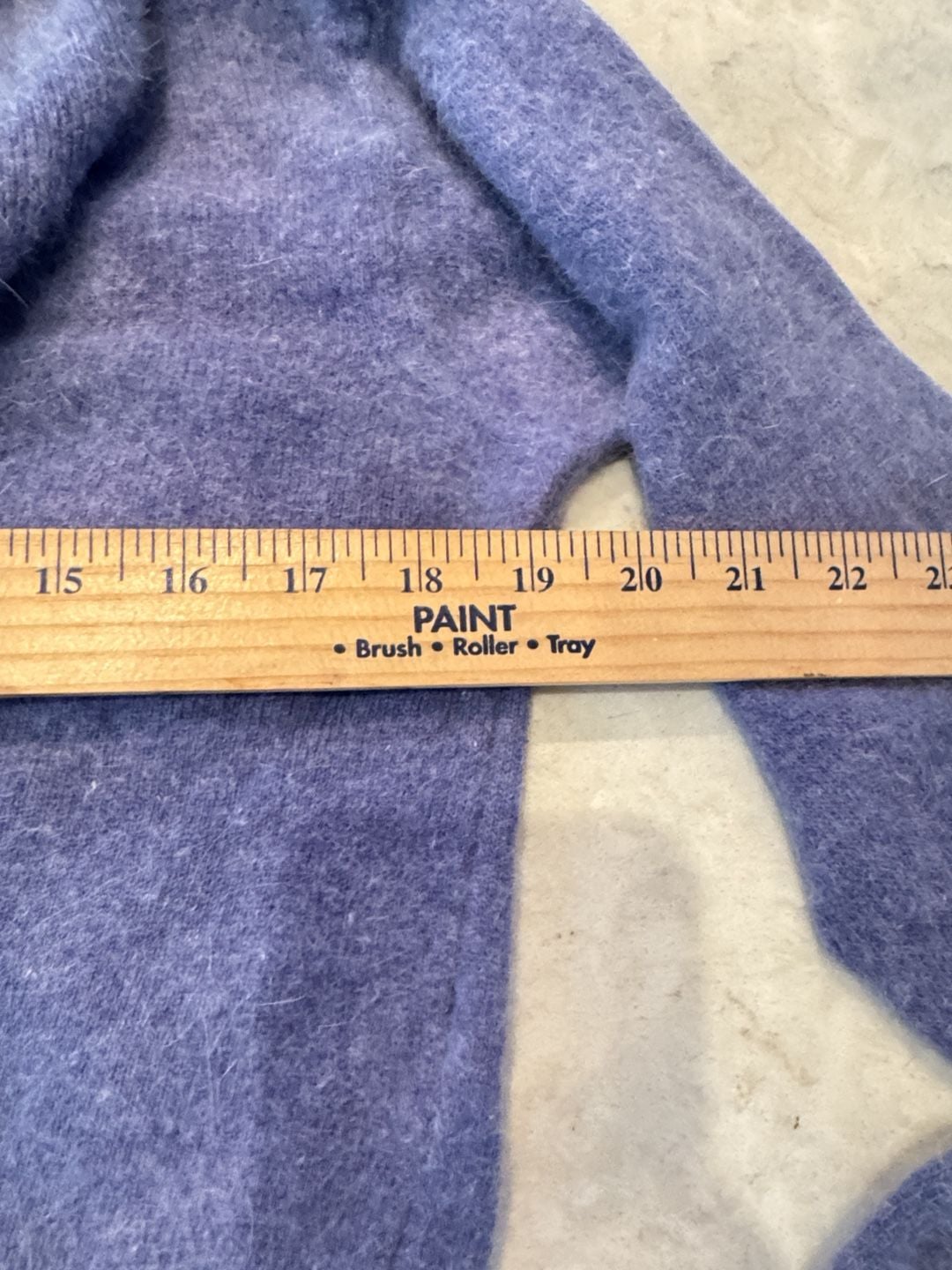 Ellen Tracy Sweater Size L Blue Lambswool Blend Scarf Neck 5