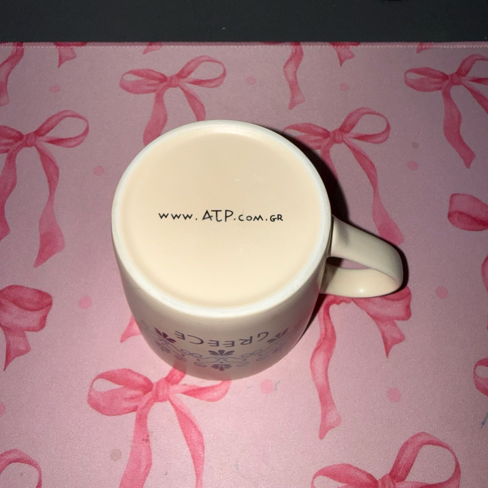 Greece Souvenir Ceramic Coffee Mug Blue Greek Key Pattern 4