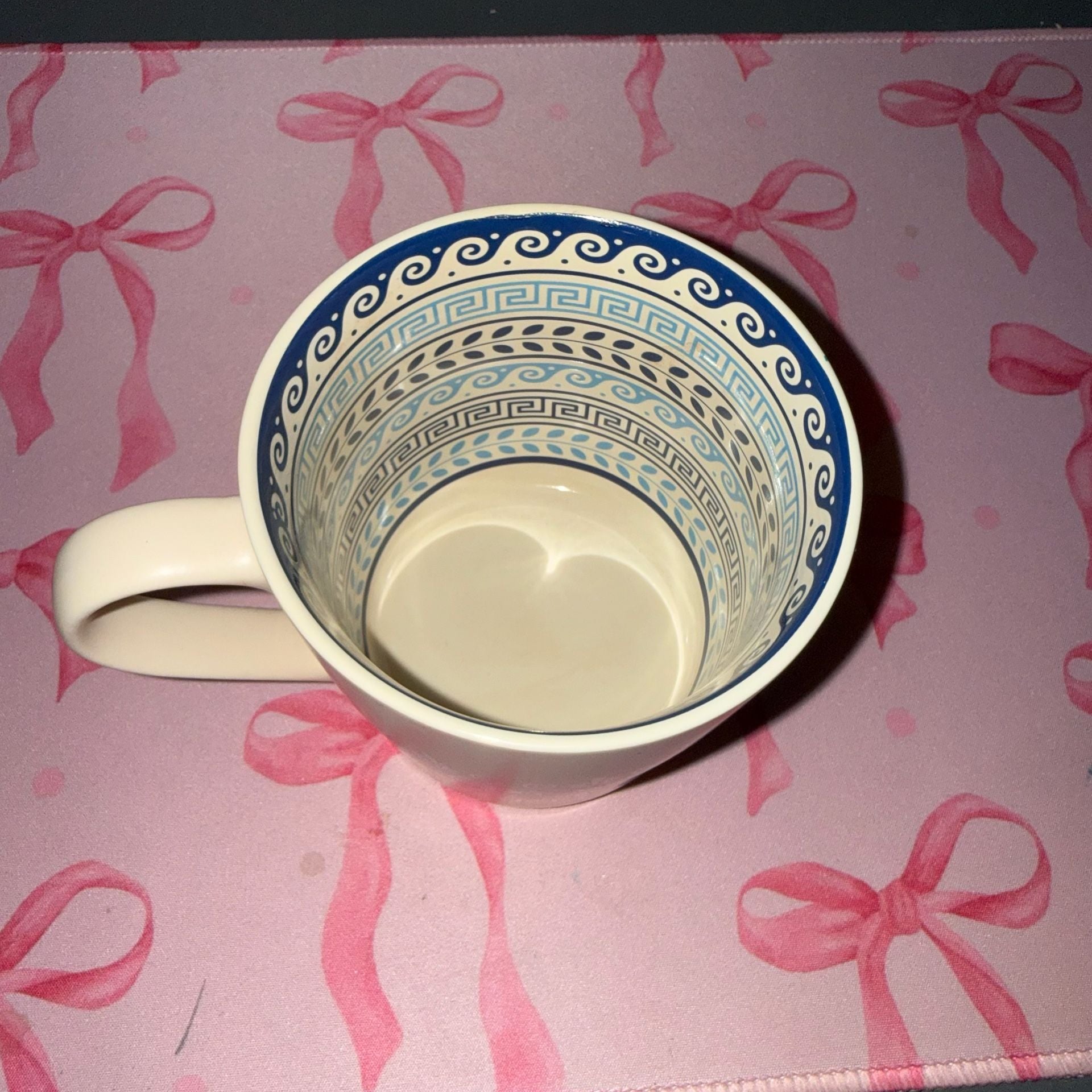 Greece Souvenir Ceramic Coffee Mug Blue Greek Key Pattern 5