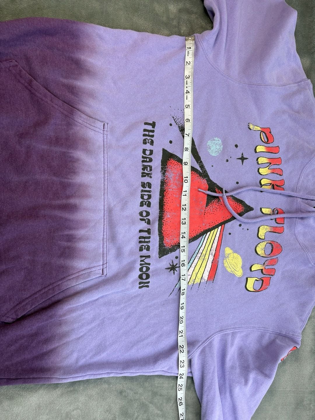 Pink Floyd Dark Side of the Moon Purple Ombre Graphic Pullover Hoodie 3