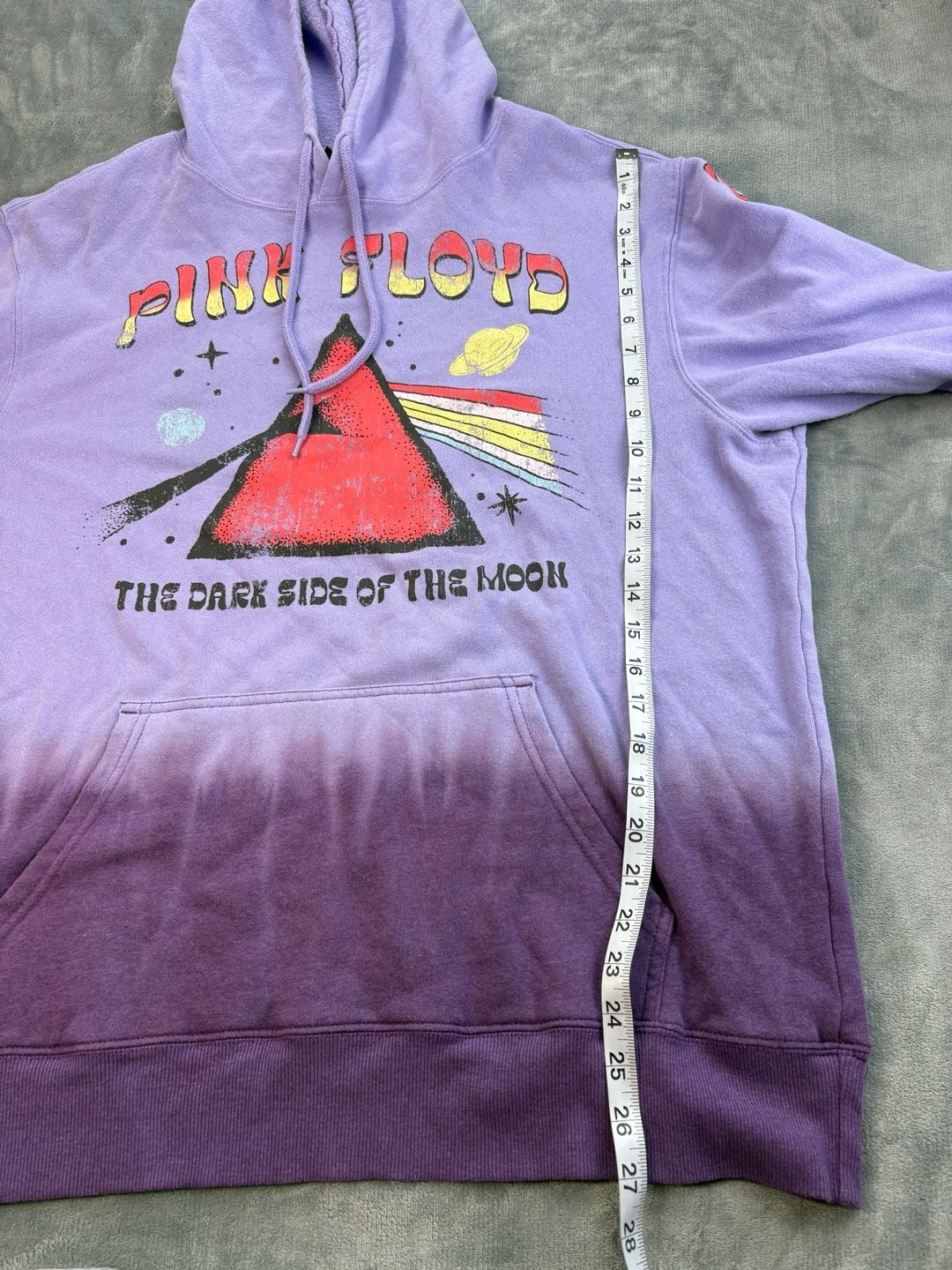Pink Floyd Dark Side of the Moon Purple Ombre Graphic Pullover Hoodie 4