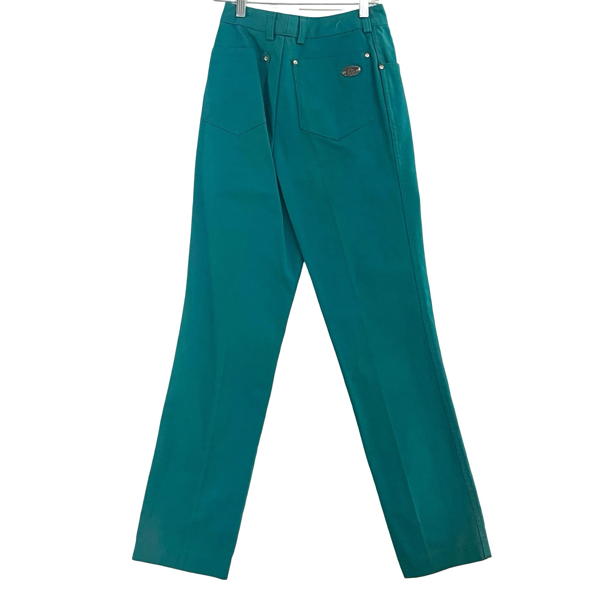 Anne Klein Jeans F516 Size 8 Vintage Teal Straight Leg Pants 4