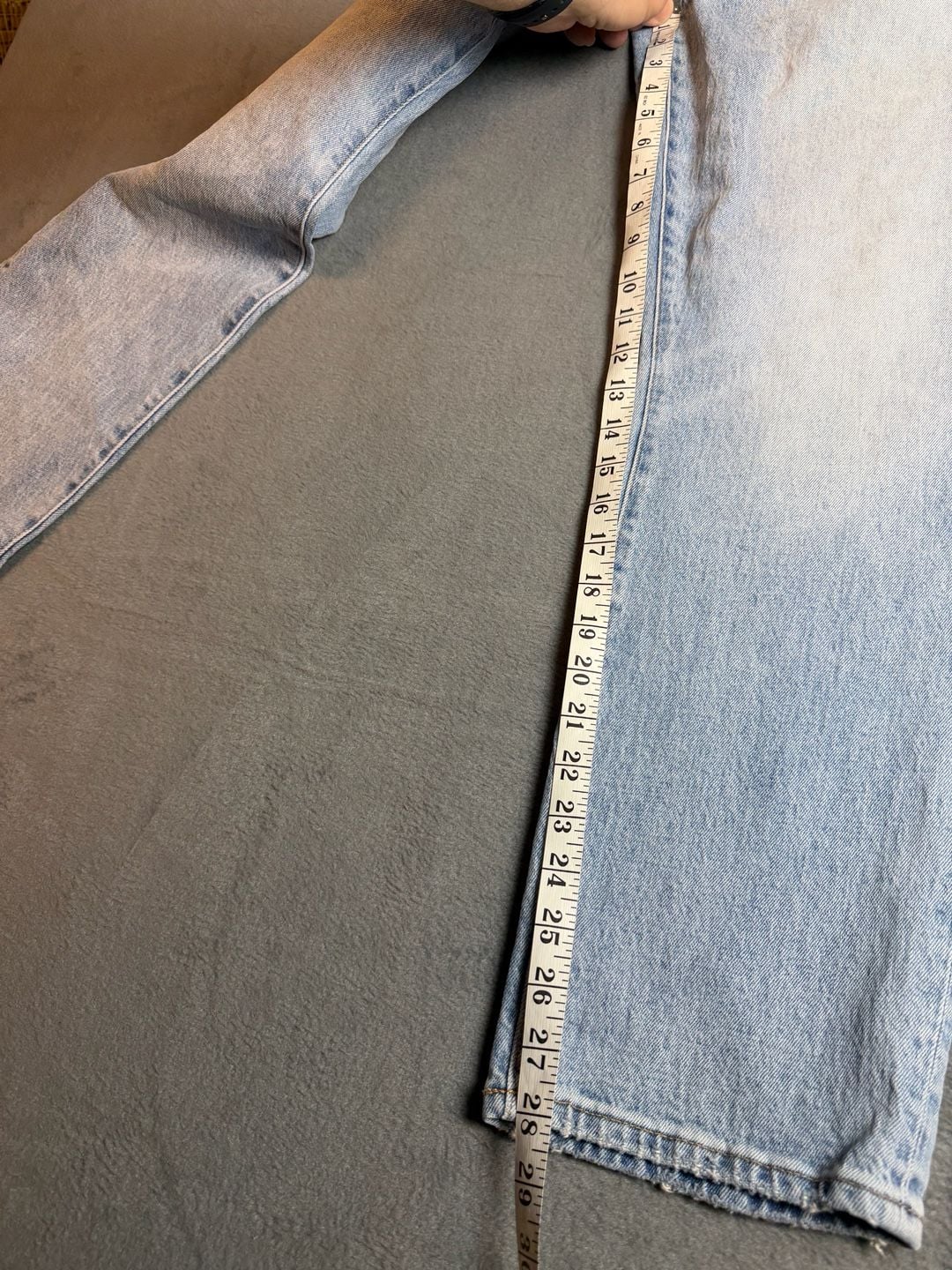 AE77 Cigarette Jeans Size 32 Light Wash Denim Straight Leg New 11