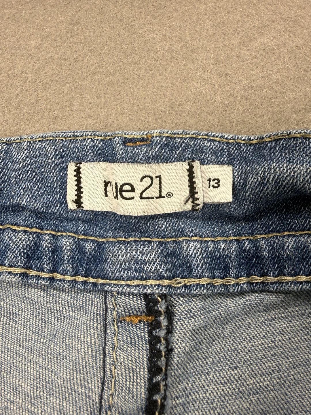 Rue21 Distressed Skinny Jeans Size 13 Light Wash 4