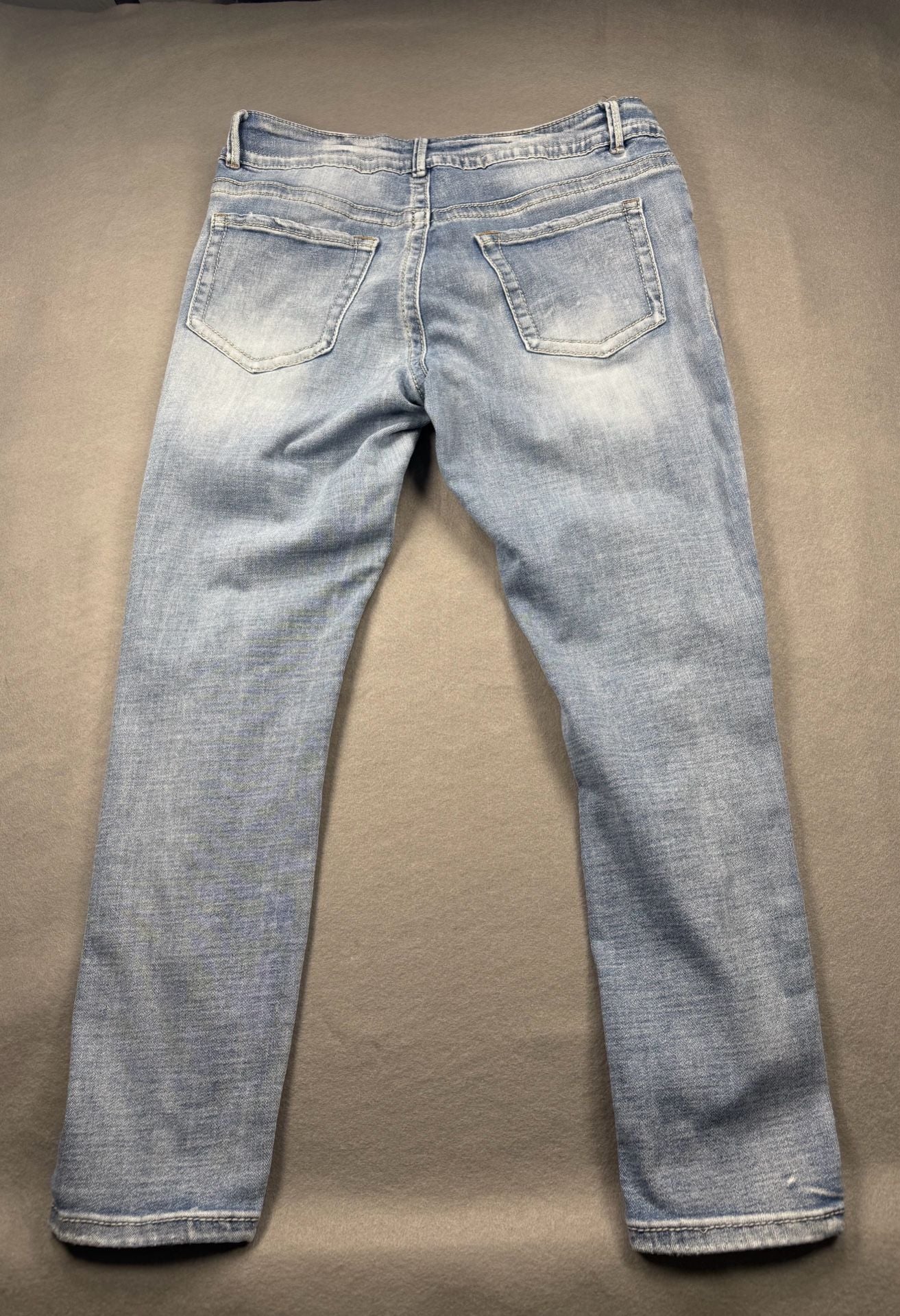 Rue21 Distressed Skinny Jeans Size 13 Light Wash 6