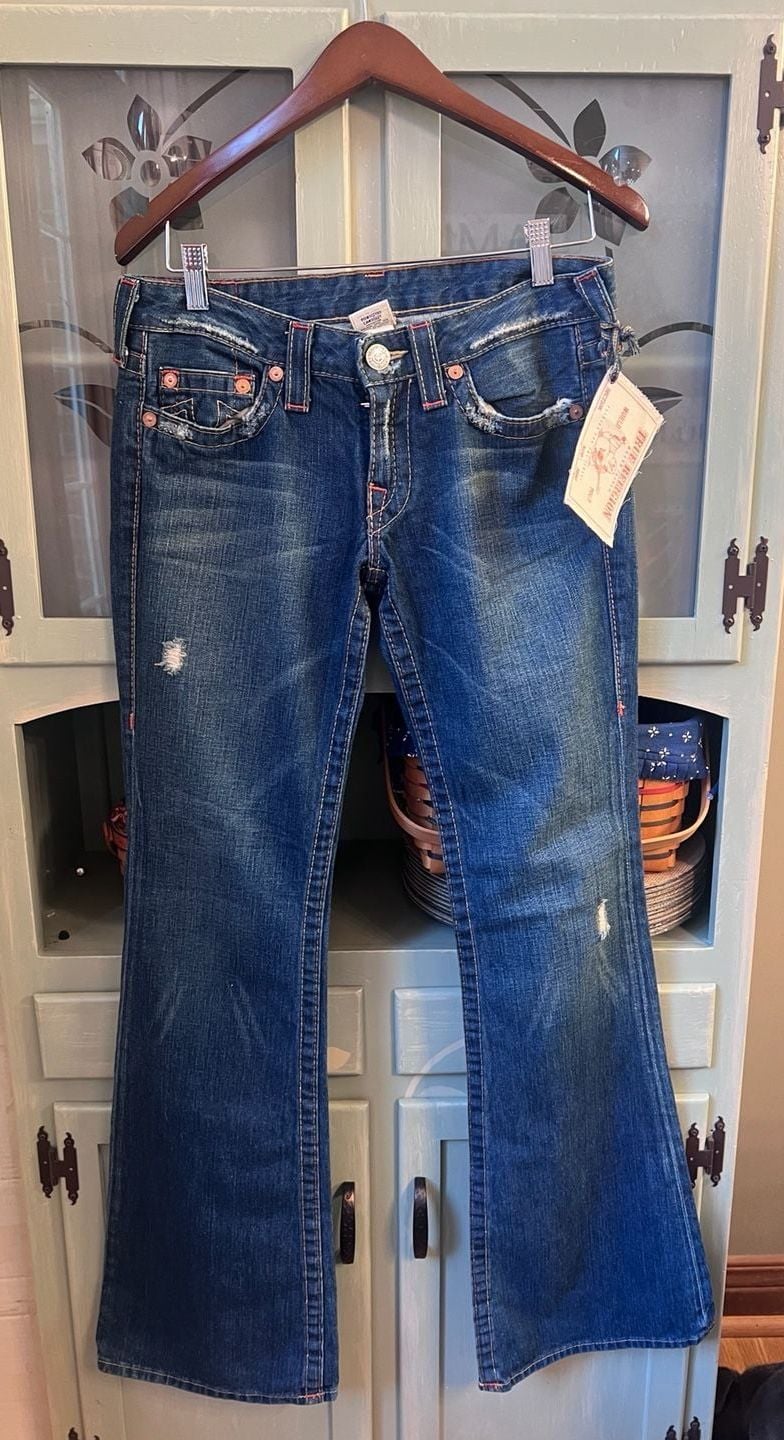 True Religion Flare Jeans Dark Wash Denim 29 3