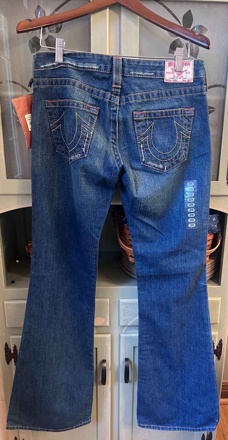 True Religion Flare Jeans Dark Wash Denim 29 7