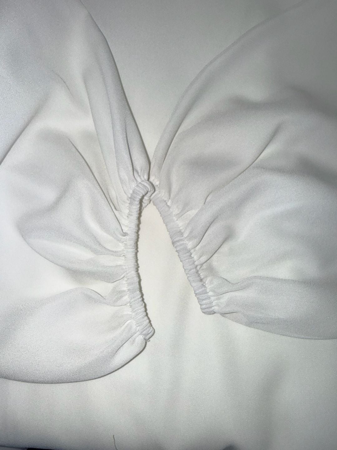 Coeur de Vague Blouse White Polyester V-Neck Long Sleeve 4