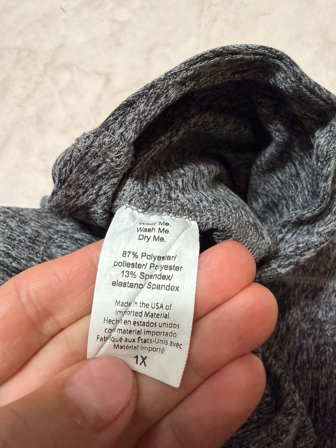 Beyond Yoga Leggings Size 1X Gray Space Dye High Waisted Pocket Crop 6