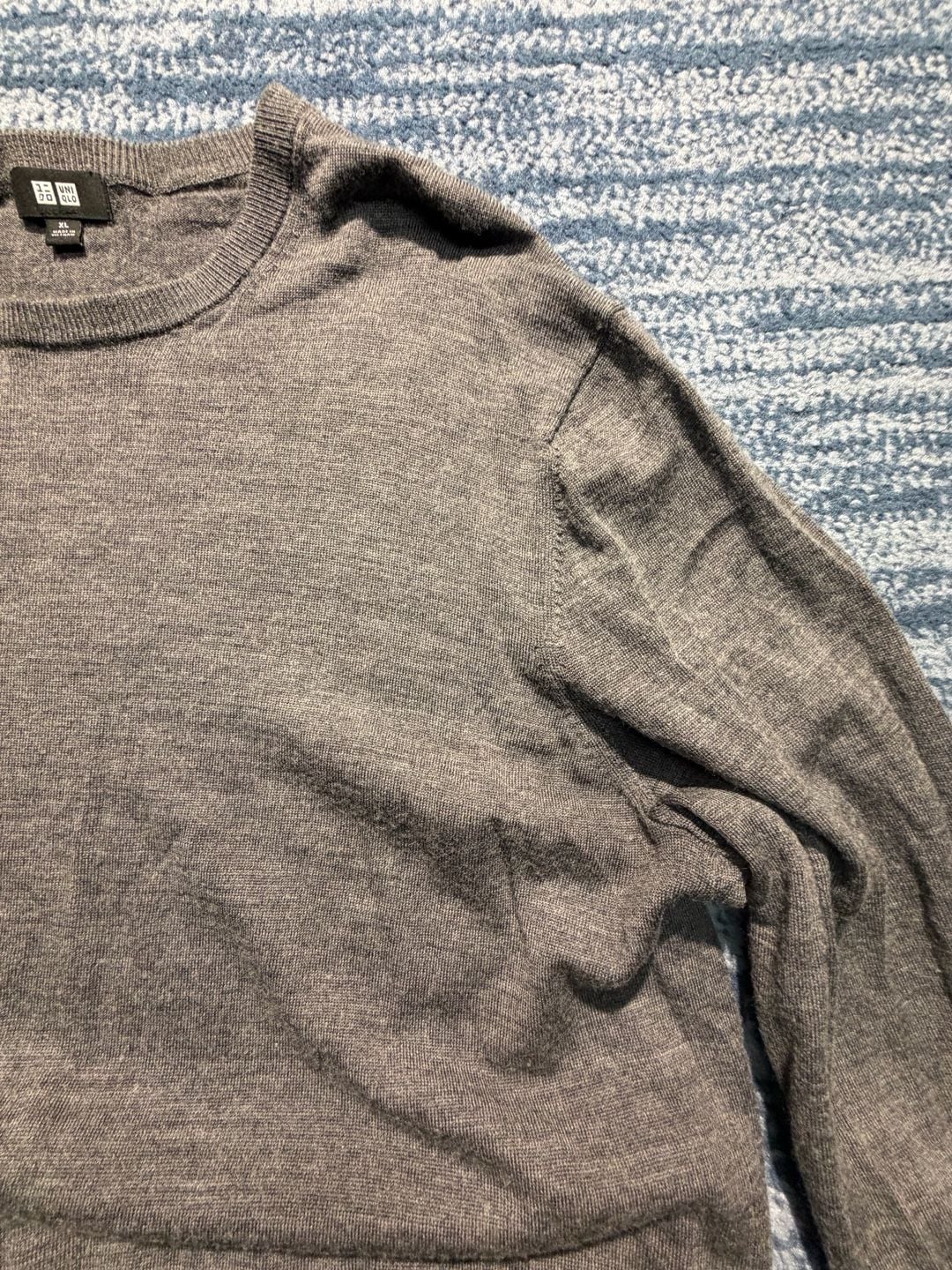 UNIQLO Crew Neck Sweater Size XL Gray Long Sleeve 5