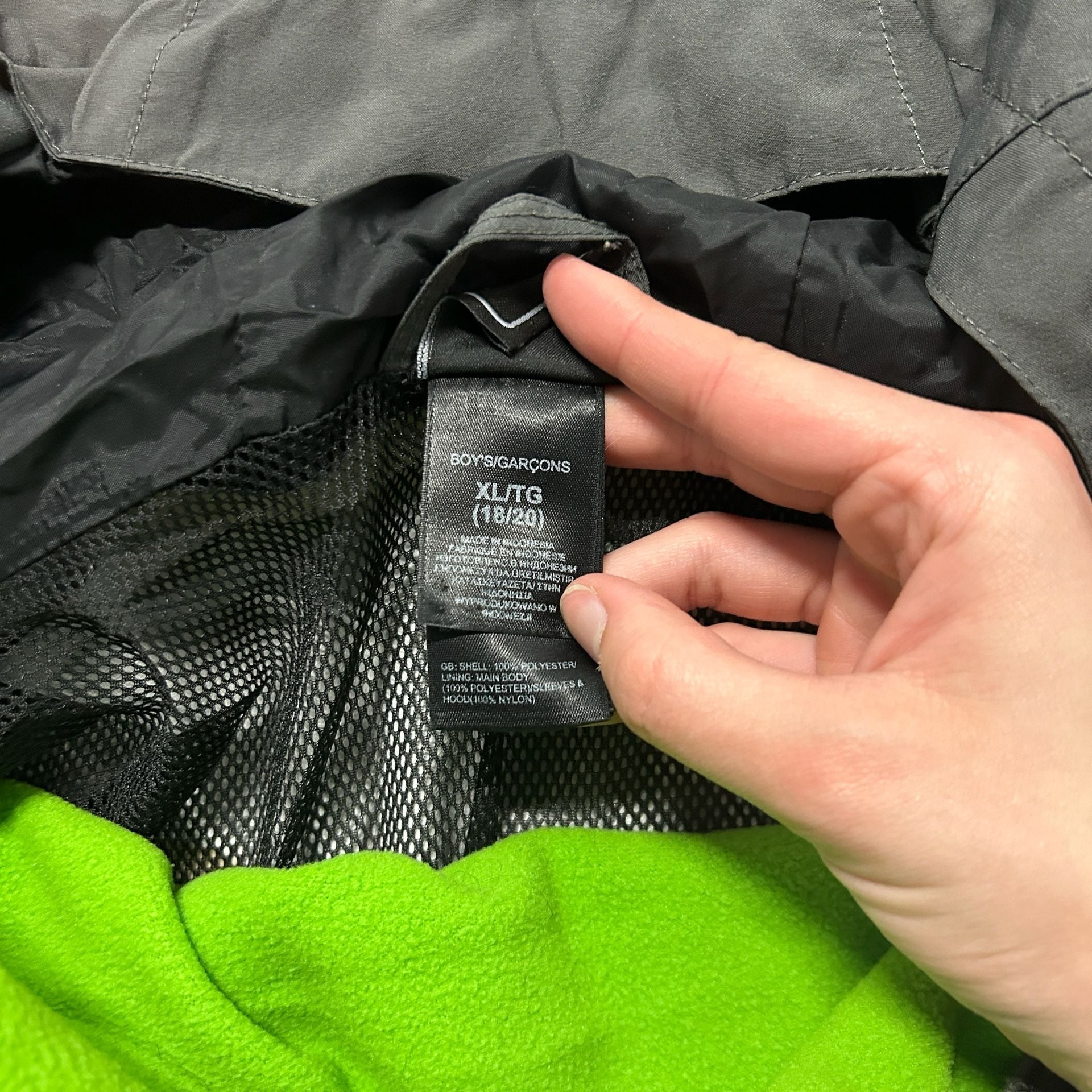 The North Face Boys XL HyVent 3-in-1 Winter Ski Jacket Fleece Liner 12