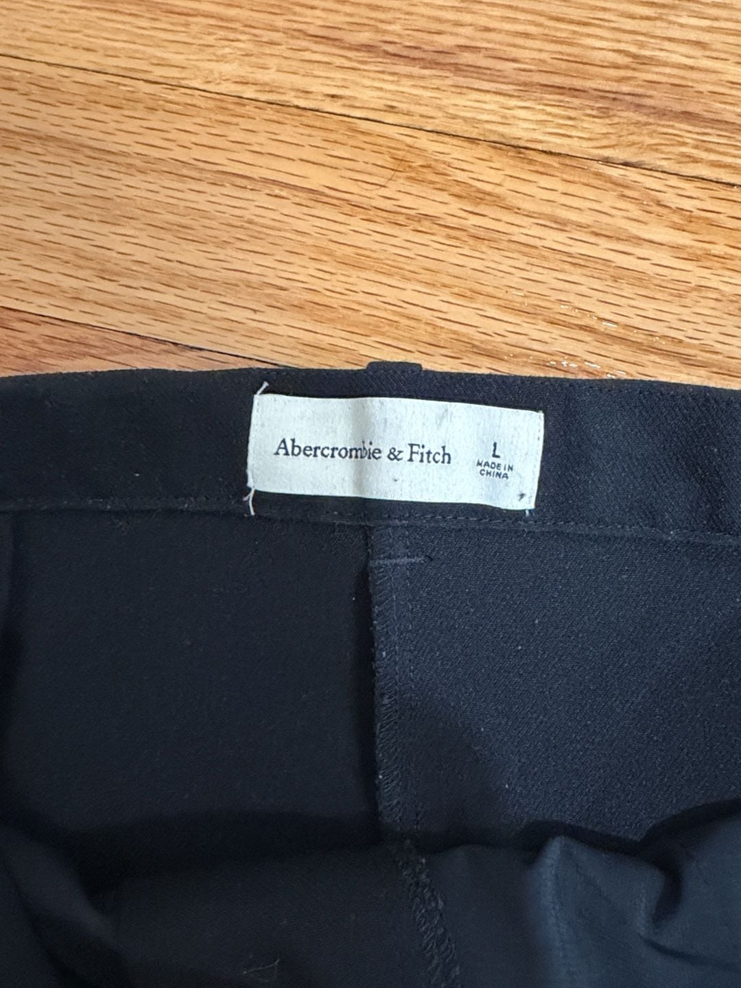 Abercrombie & Fitch Dress Pants Size L Black Pleated Trouser 3