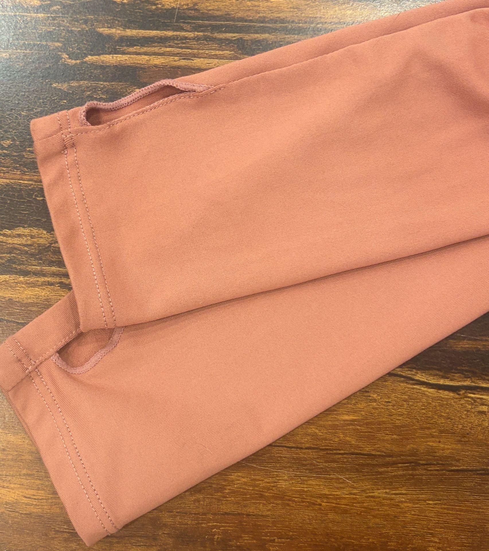 SHEIN Long Sleeve Crop Top Dusty Rose Pink Activewear S 6