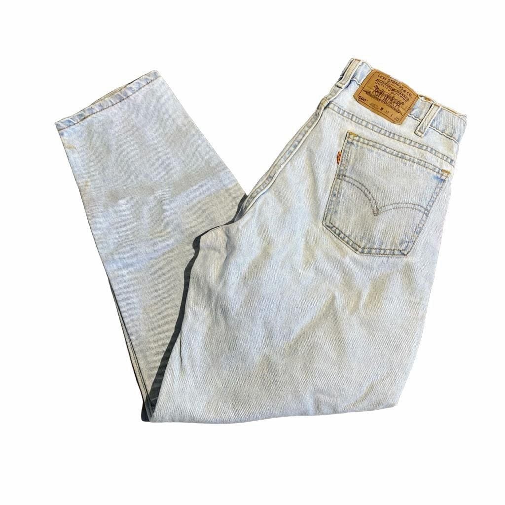 Levi's 560 Loose Fit Tapered Jeans 32x30 Light Wash Vintage Denim 2