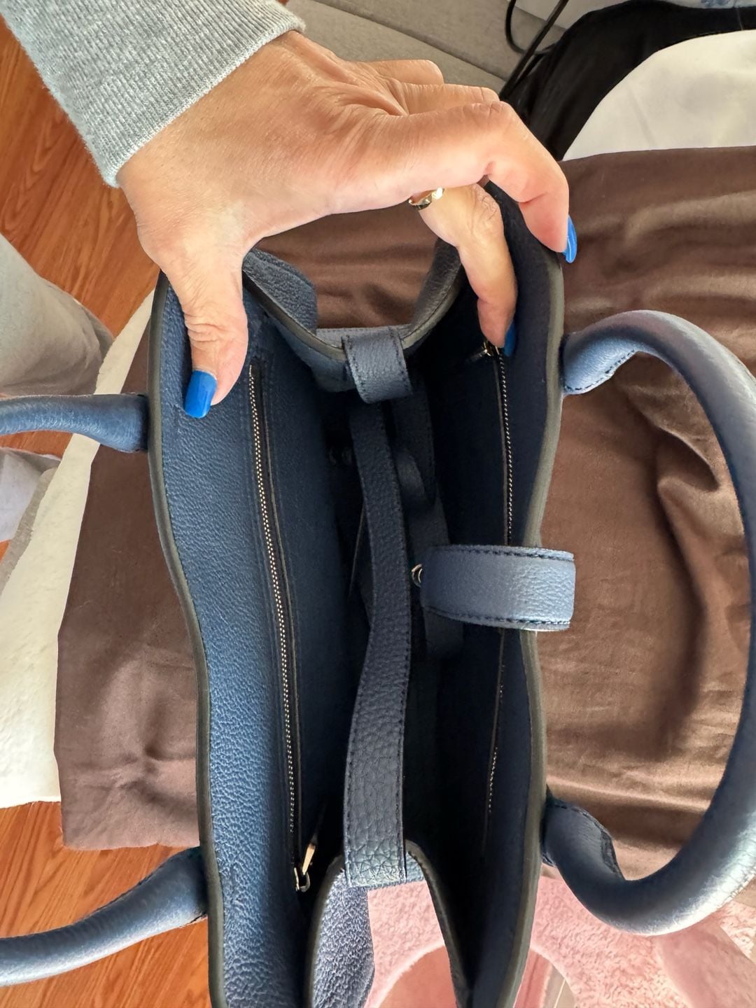 Gucci Jackie Tote Bag Blue Leather 5
