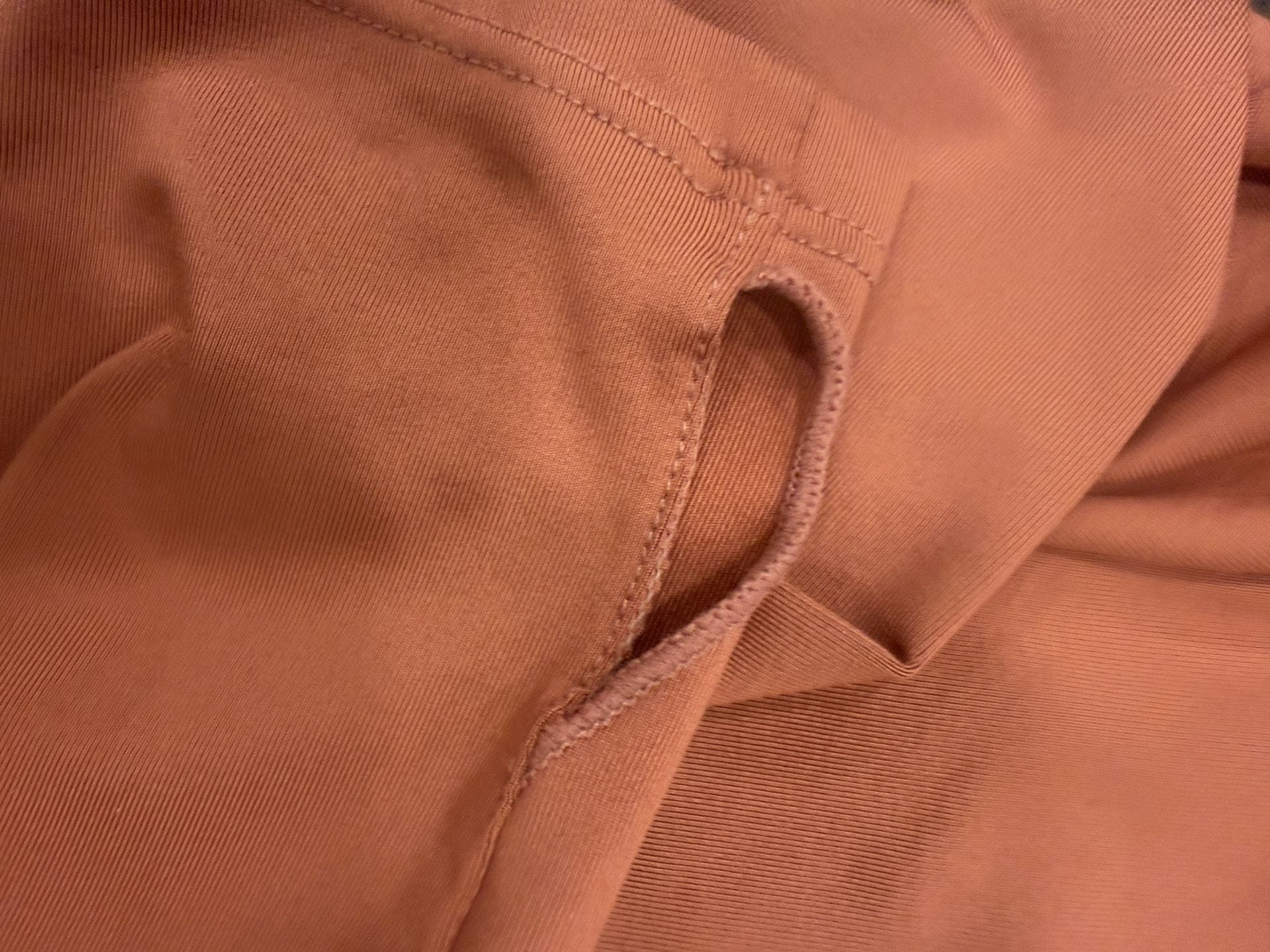 SHEIN Long Sleeve Crop Top Dusty Rose Pink Activewear S 5