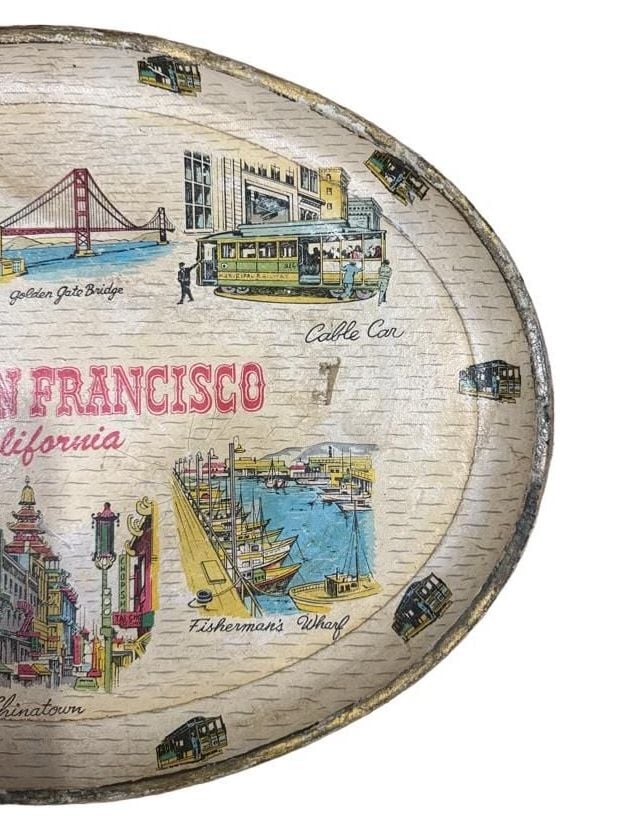 VTG San Francisco Souvenir Serving Tray Alcohol Proof Trays by Japan MCM 4