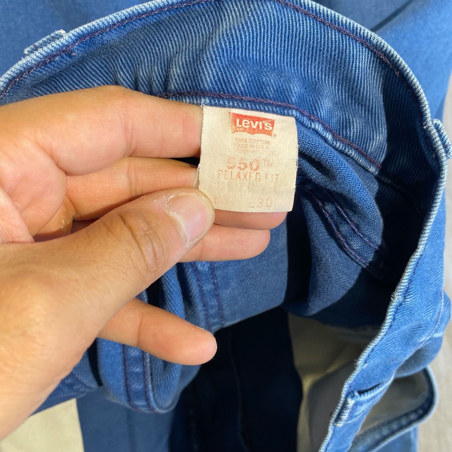 Levi's 550 Relaxed Fit Jeans 34x30 Blue Denim 4