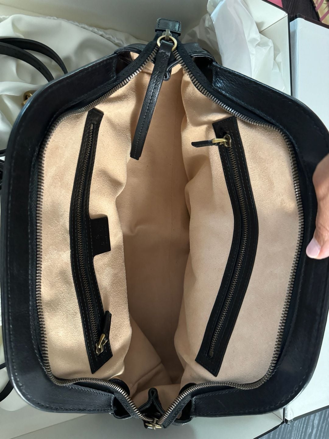 Gucci Black Leather Rebelle Top Handle Bag 4