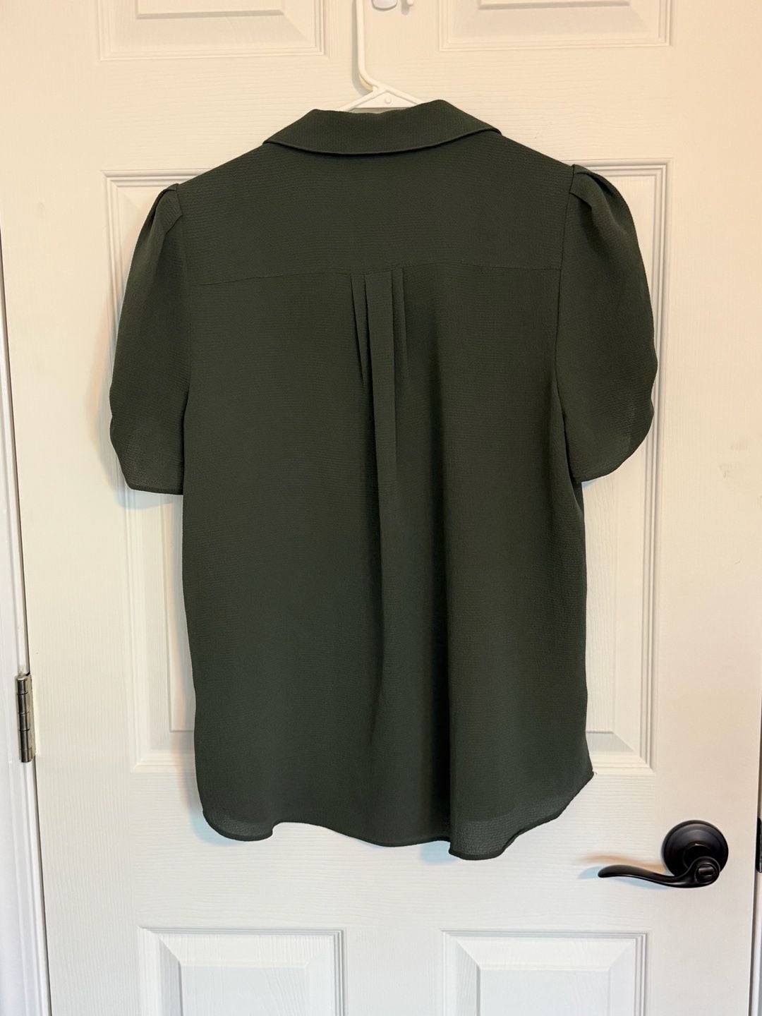 Adrianna Papell Button Down Green Blouse Size S 5