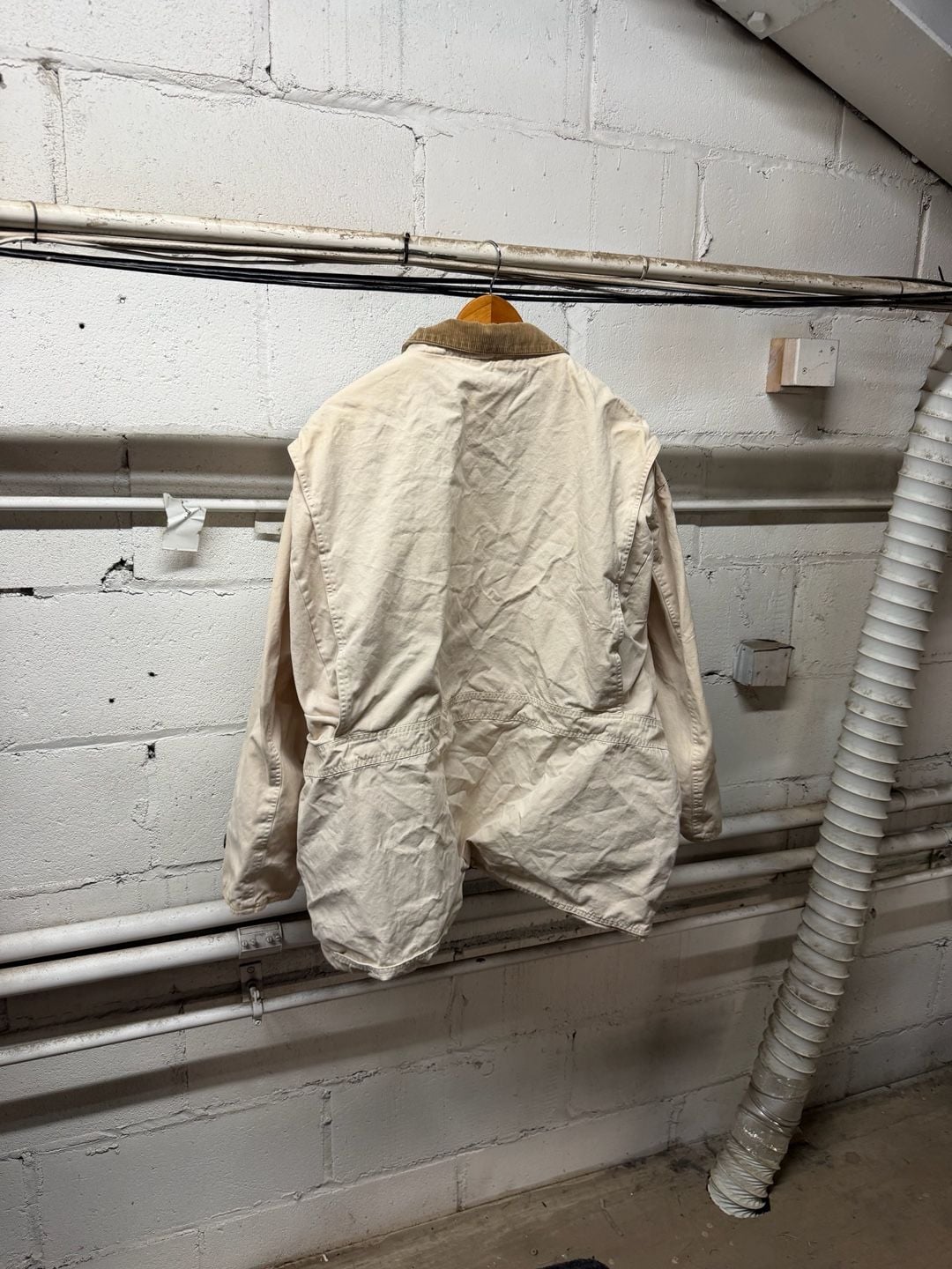 Greatland Apparel Canvas Barn Jacket XL Beige Corduroy Collar Plaid 3