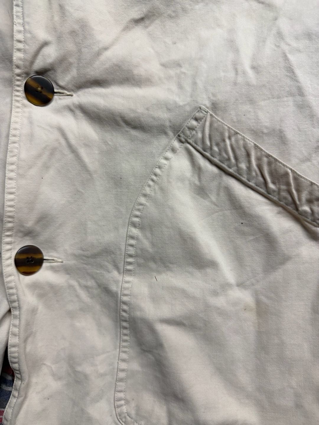 Greatland Apparel Canvas Barn Jacket XL Beige Corduroy Collar Plaid 5