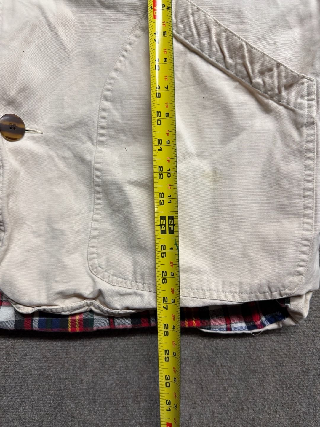 Greatland Apparel Canvas Barn Jacket XL Beige Corduroy Collar Plaid 7