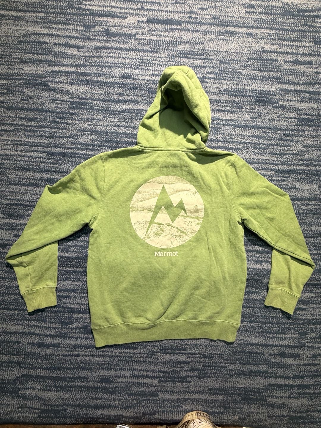 Marmot Mountain Works Hoodie Size M Green Pullover Sweatshirt 7