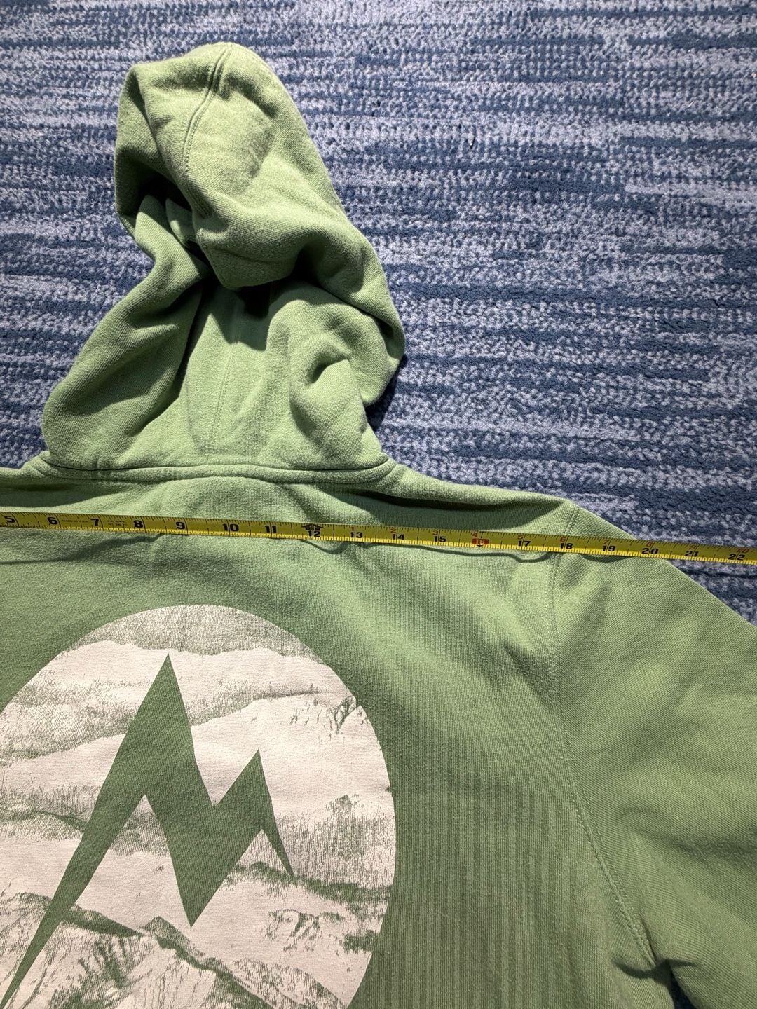 Marmot Mountain Works Hoodie Size M Green Pullover Sweatshirt 10