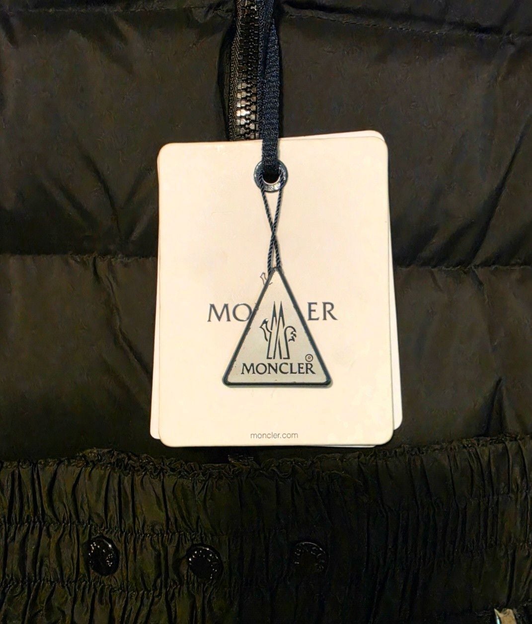 Moncler Long Puffer Down Coat With Fur Hood Black Sz 0 4