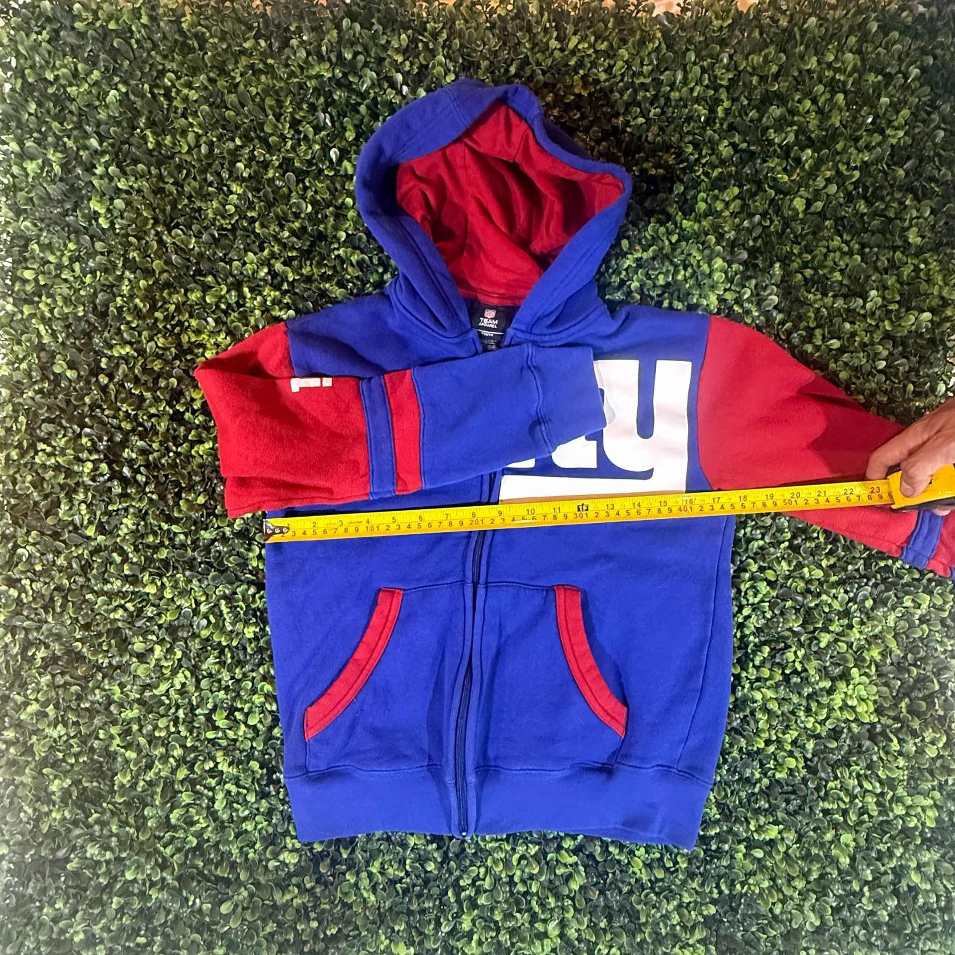 Youth NFL Team Apparel New York Giants Zip Up Hoodie L Blue Red 6