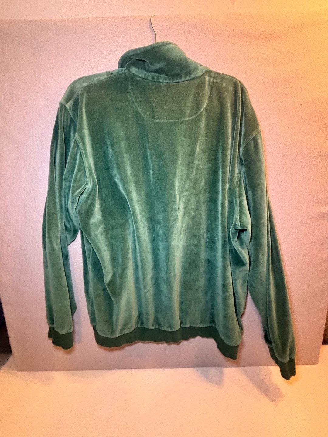John Blair Velour Pullover Shirt Size 2XL Tall Green Long Sleeve Collar 4