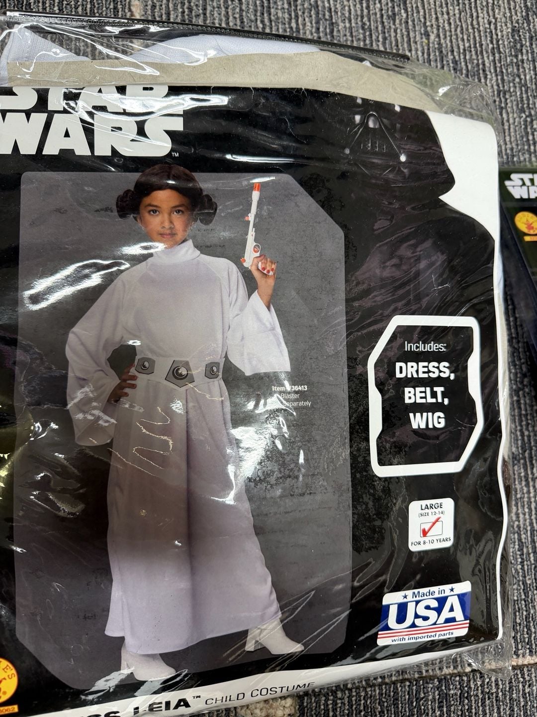 Rubie's Star Wars Princess Leia Child Costume Size 12-14 Large 1
