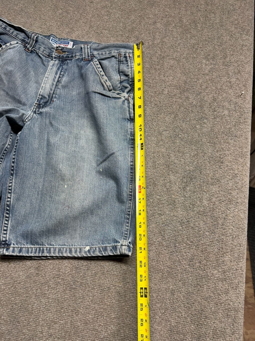 Old Navy Painters Denim Shorts Size 32 Blue Carpenter 7
