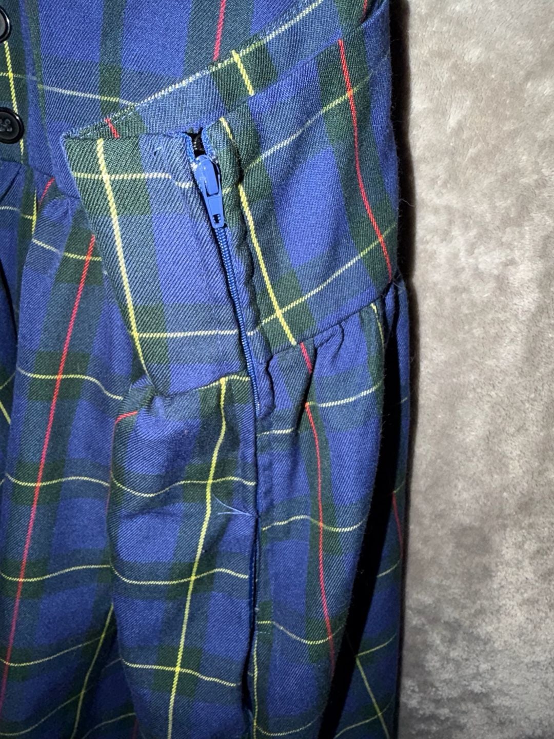 Hot Topic Blue Plaid Bib Suspender Skirt Size 3XL 6