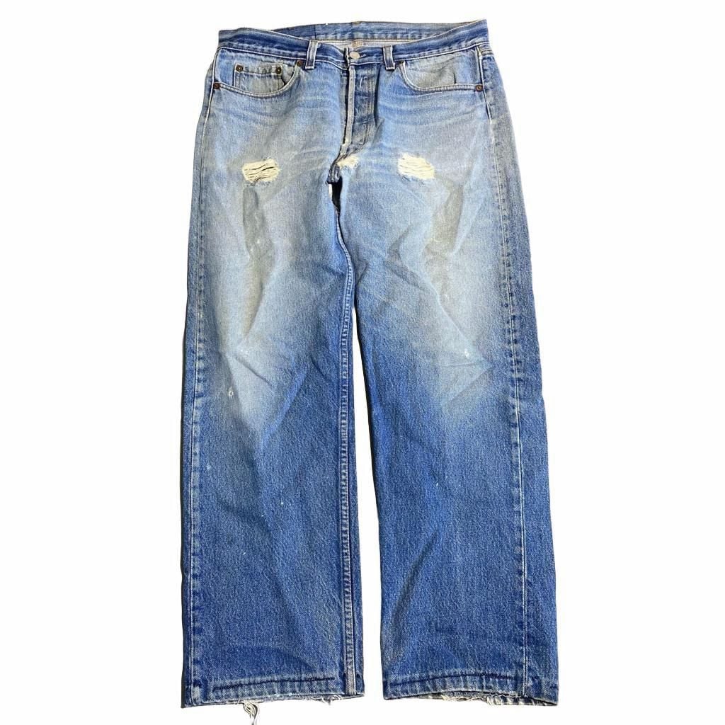 Levi's 501 Straight Leg Jeans Blue Denim 3