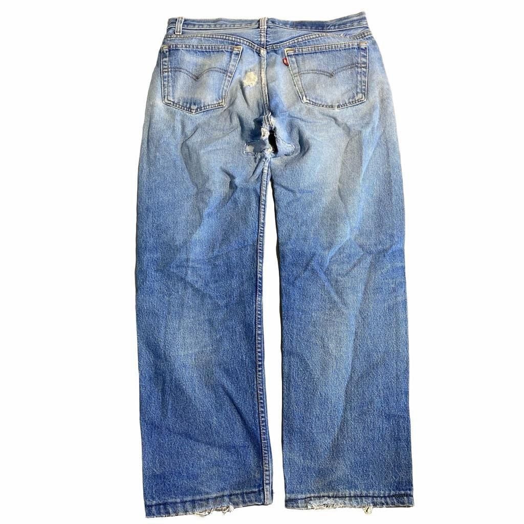 Levi's 501 Straight Leg Jeans Blue Denim 4