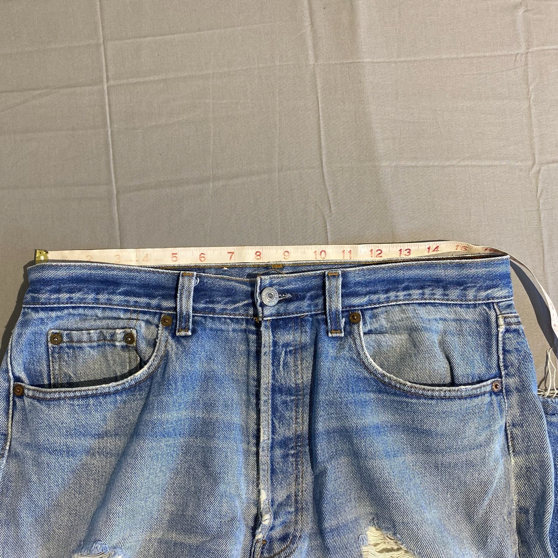 Levi's 501 Straight Leg Jeans Blue Denim 7