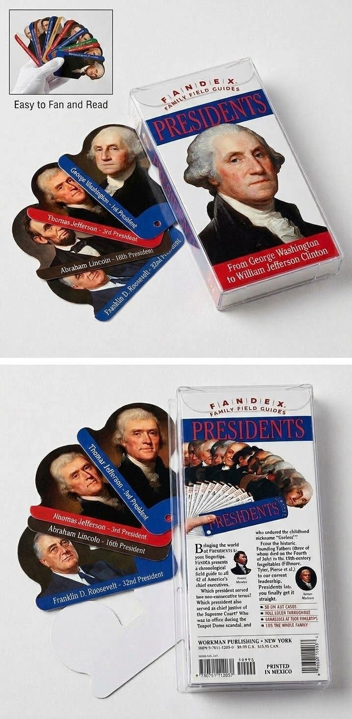 Fandex Family Field Guides Presidents Die-Cut Card Deck 2