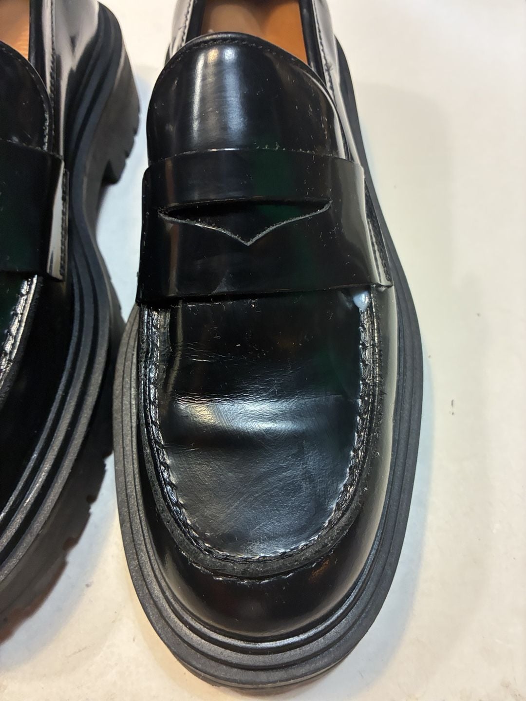 Thursday Boot Co Black Leather Lug Sole Penny Loafers 3